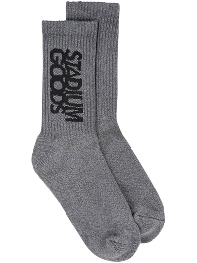 Stadium Goods Logo-print Crew Socks In Grey
