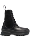 Stella Mccartney 40mm Trace Sm35a Faux Leather Boots In Black