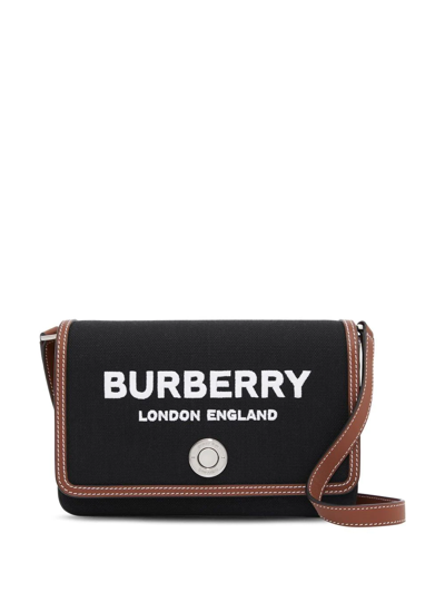 Burberry Small Logo-print Crossbody Bag In Black