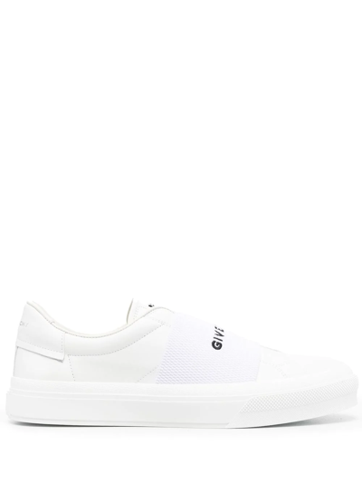 Givenchy White City Court Slip-on Sneakers In 100 White