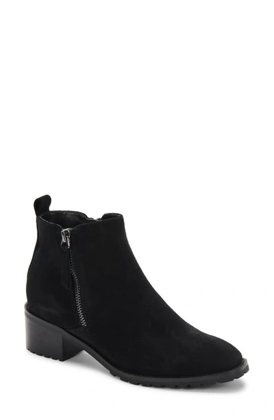 Blondo Samara Waterproof Leather Bootie In Black Suede