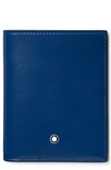 Montblanc Meisterstuck Compact Leather Wallet In Blue