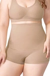 Shapermint High Waist Shaper Boyshorts In Latte