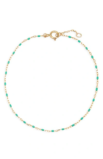 Bony Levy 14k Gold Enamel Bubble Bracelet In 14k Yellow Gold - Emerald