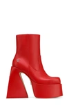 Naked Wolfe Jane Platform Leather Heeled-boots In Red