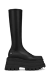 Naked Wolfe Sin Platform Tall Boot In Black Stretch