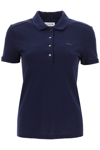 Lacoste Cotton Pique Polo In Blue