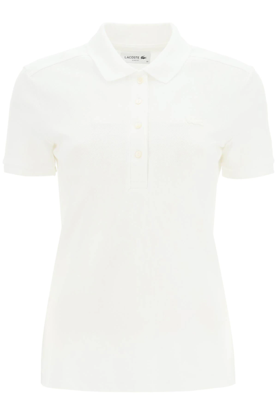 Lacoste Cotton Pique Polo In White