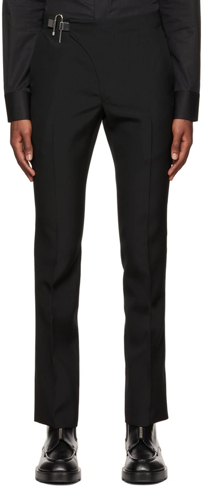 Givenchy Black U-lock Trousers In 001 Black