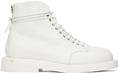 Marsèll White Gomme Gommello Boots In Bianco