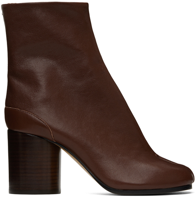 Maison Margiela Brown Tabi Boots In T2148 Major Brown