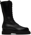 MAGDA BUTRYM BLACK LEATHER COMBAT BOOTS