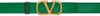 Valentino Garavani Green Vlogo Reversible Leather Belt