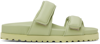 Gia Borghini X Pernille Teisbaek Leather Platform Sandal In 4201 Acid Green