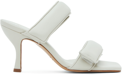 Gia Borghini Off-white Pernille Teisbaek Edition Perni 03 Heeled Sandals In Metallic