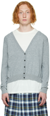Bless Gray Nº68 Extended Cardigan In Grey Melange