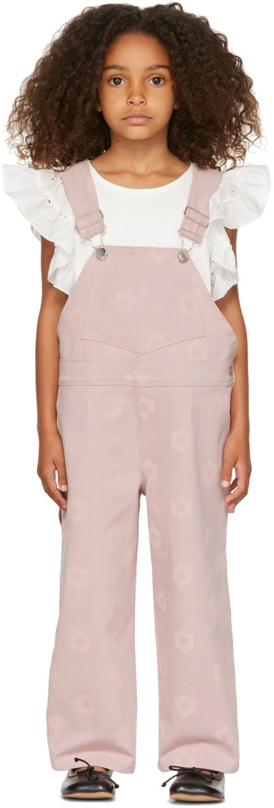 Même. Ssense Exclusive Kids Pink Daisy Riley Overalls In Blush Daisy