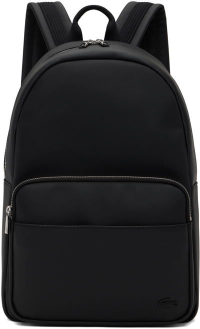 Lacoste Black Petit Piqué Backpack In 000 Black