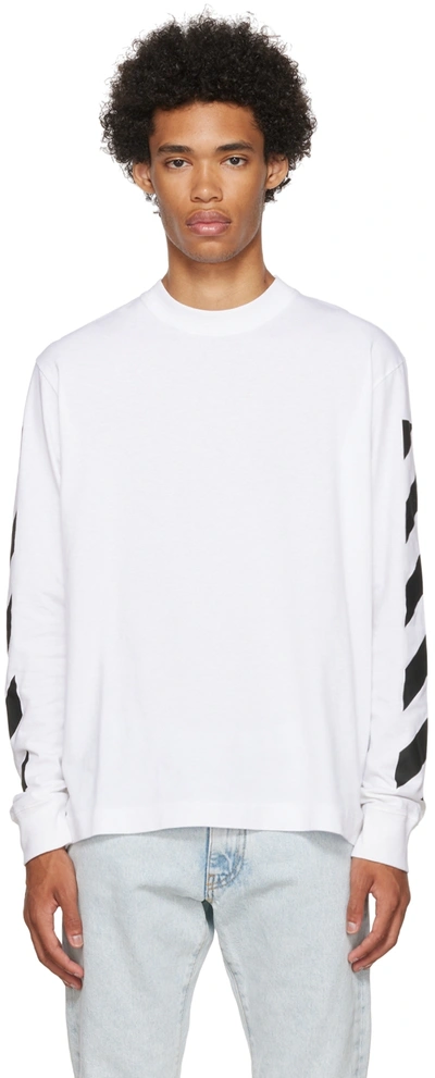 Off-white White Diag Arrow Skate Long Sleeve T-shirt ModeSens