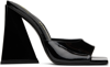 Attico Mini Devon 85 Patent Leather Sandals In 100 Black