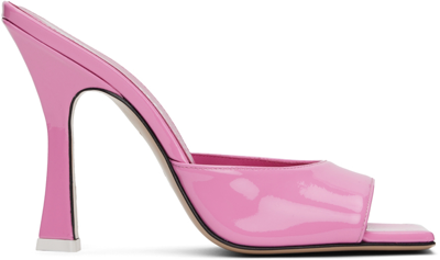 Attico Pink Anais Heeled Sandals In 007 Hot Pink