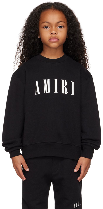 Amiri Kids' Intarsia-knit Cotton And Cashmere Sweater In Black