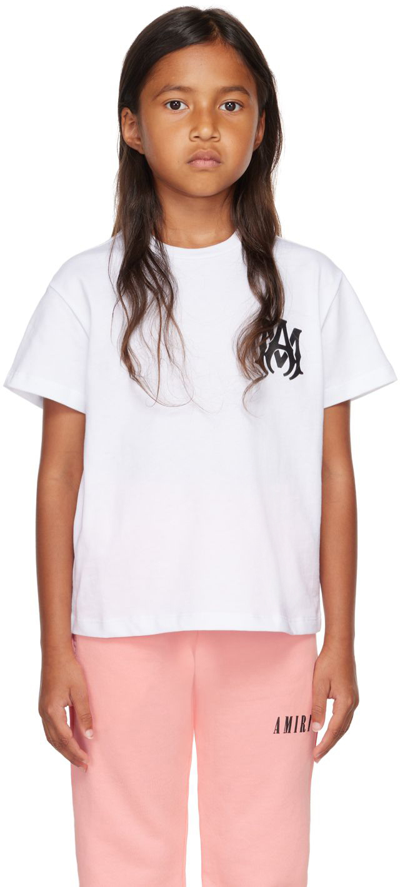 Amiri Kids' Logo Cotton Jersey T-shirt In White