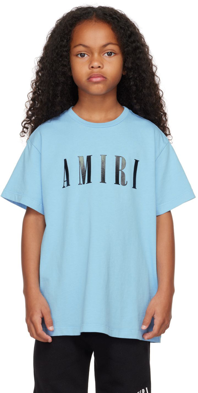 Amiri Kids' Logo-print Cotton T-shirt 4-12 Years In Baby Blue | ModeSens