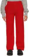 THE ROW KIDS RED BUGSY LOUNGE PANTS