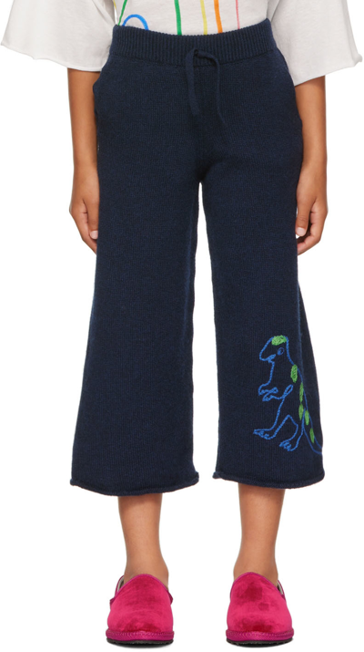 The Row Little Girl's & Girl's T-rex Cashmere Pants In Navy