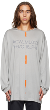 A-COLD-WALL* GRAY SYSTEM LOUNGE LONG SLEEVE T-SHIRT