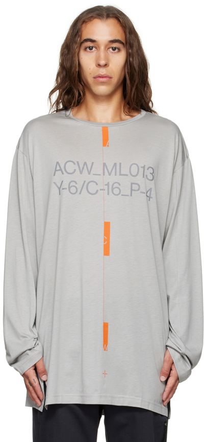 A-cold-wall* Grey System Lounge Long Sleeve T-shirt In Black