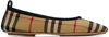 Burberry Beige Vintage Check Ballerina Flats In Archive Beige Ip Chk