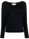 Drumohr Relaxed Fit Long Sleeve Sweater In Blue