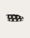Valentino Garavani Rockstud Calfskin Double-strap Bracelet Woman Black Uni In Black