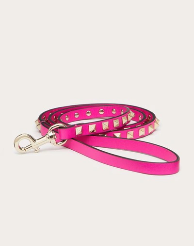 Valentino Garavani  Garavani Rockstud Pet Leash Woman Sheer Fuchsia Uni In Pink