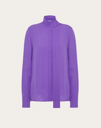 Valentino Georgette Blouse Woman Rich Violet 44