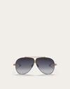 Valentino Xvi - Pilot Titanium Stud Frame Unisex Rose Gold/​black To Grey Gradient 64 In Rose Gold/​black To Grey Gradient