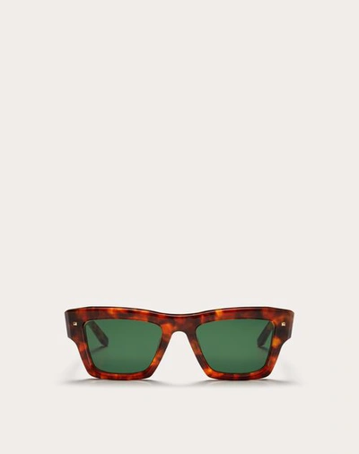 Valentino Tortoiseshell Xxii Sunglasses In Havana Brown/​dark Green