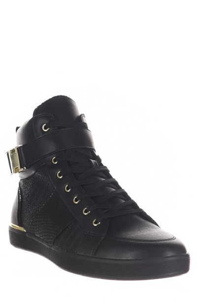 Aldo Takashi Snake Embossed Hi Top Sneaker In Black | ModeSens display picture 3