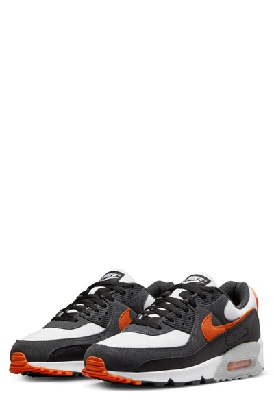 Nike Air Max 90 Sneaker In White/ Starfish/ Black/ Grey