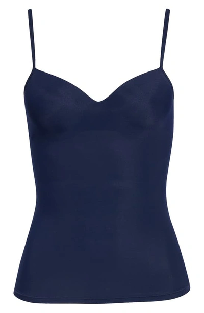 Hanro Allure Built-in Bra Camisole In Midnight Sky