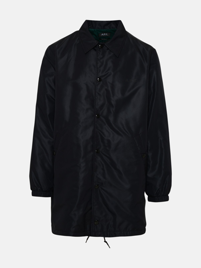 A.p.c. Black Polyester Matteo Raincoat