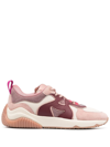 Hogan H597 Allacciato H Sneakers In Multicolor Leather In Pink & Purple