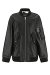 Dsquared2 Oversized Leather Bomber Jacket