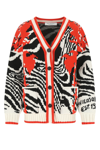 Philosophy Di Lorenzo Serafini Multicolor Inlaid Wool Oversize Cardigan Woman