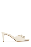 VALENTINO GARAVANI IVORY LEATHER MULES  WHITE VALENTINO GARAVANI DONNA 38.5