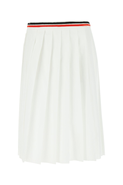 Miu Miu White Poplin Skirt White  Donna 42