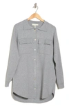 By Design Claudine Long Sleeve Button-up Shirt In Medium Heather Grey