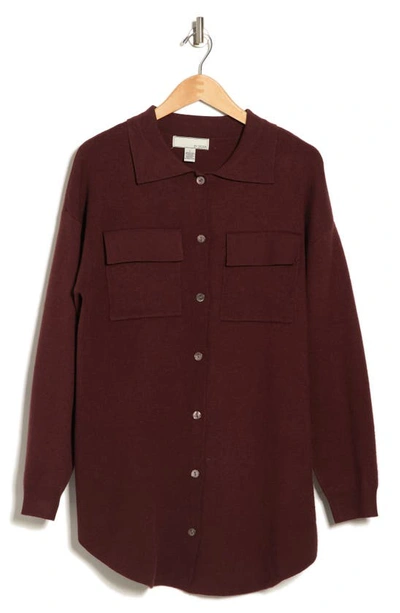 By Design Claudine Long Sleeve Button-up Shirt In Raisin